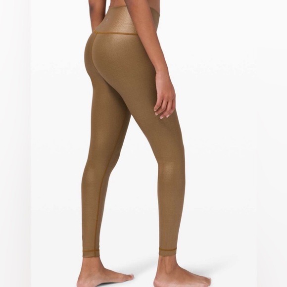 lululemon athletica Pants - Lululemon Wunder Under High-Rise leggings - matte gold